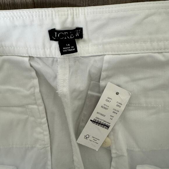 J Crew Pleated Button Front 100% Cotton Chino Pants US Women's 14 Plus New - Picture 5 of 7